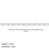 Asfour Crystal Fashion Bracelet With Oval Zircon In 925 Sterling Silver-BD0165